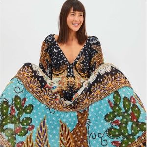 NWT FARM Anthropologie RIO Embroidered Forest Maxi